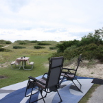 Our patio, beachfront, on Ocracoke Island....