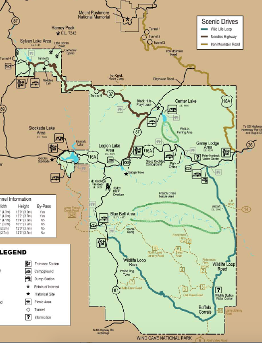 needles hwy sd map